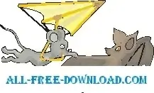 Mouse Hang Gliding with Bat