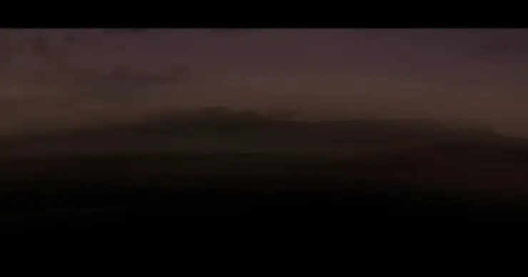 movement of clouds at dusk