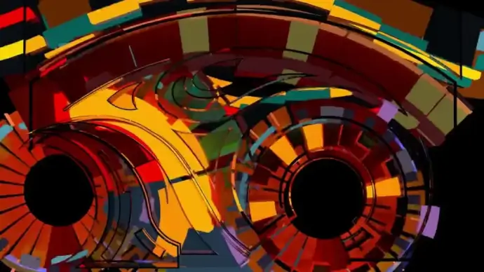 movement of colorful abstract decoration effect