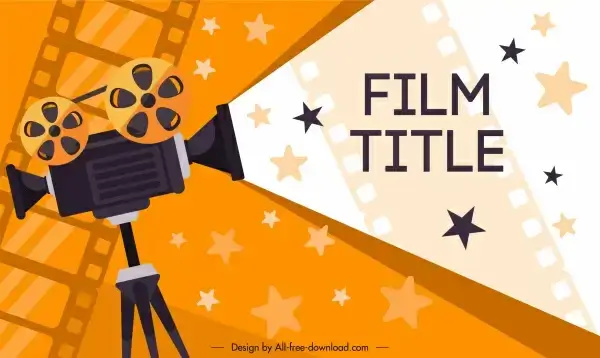 movie festive banner dynamic decor flat classic