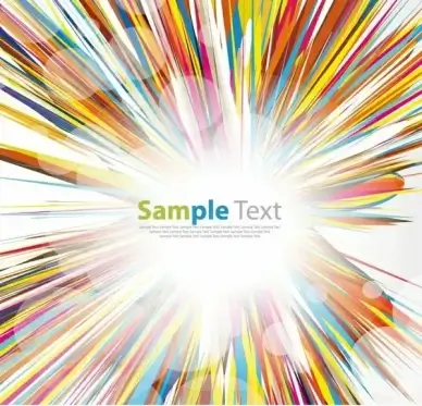 Multicolored Abstract Burst Vector Graphic