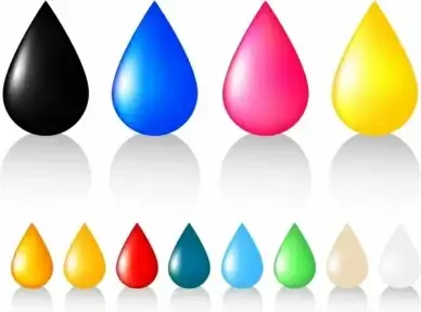 Multicolored drops.