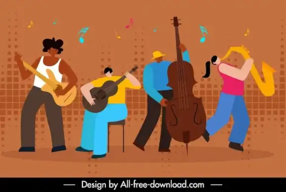 music background orchestra performance sketch cartoon design