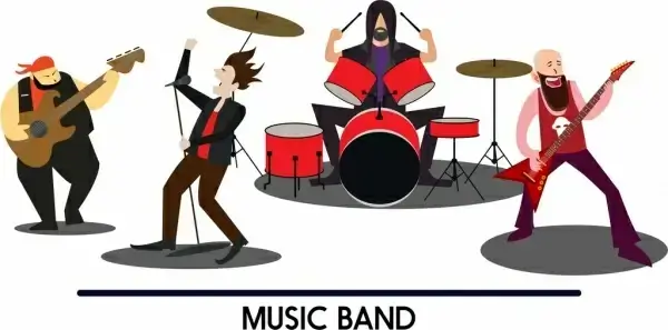 music background stylish performer icons