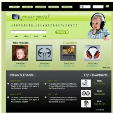 Music Portal Template