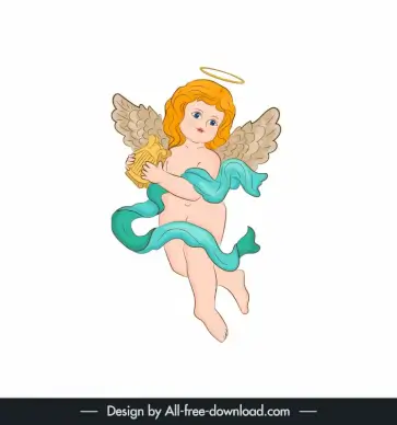 my little angel confection icon lovely cartoon character design handdrawn classic sketch