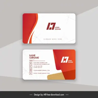 name card business card visiting card template elegant geometric curves  