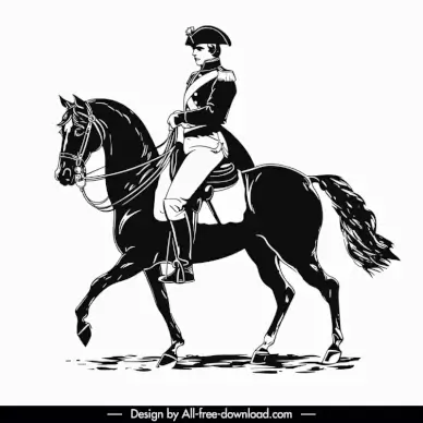 napoleon design elements black white handdrawn