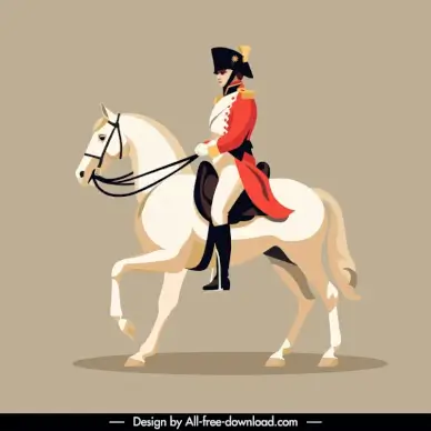 napoleon design elements man riding horse