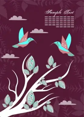 natural birds background colorful dark background vignette decoration