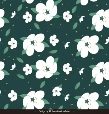 natural flowers pattern template contrast classic repeating decor