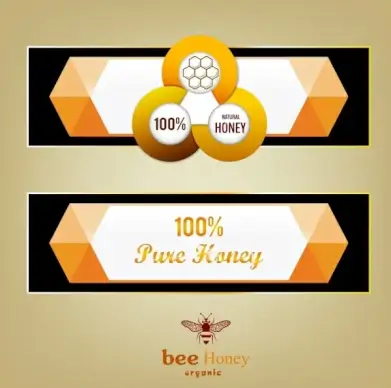 natural honey advertising orange geometric decor