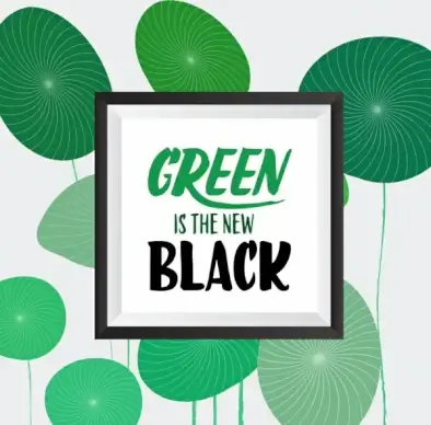 natural leaves background green circles decor
