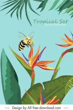 nature background colorful classical honeybee flora leaves decor