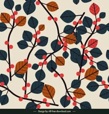 nature background colorful classical leaves flat design