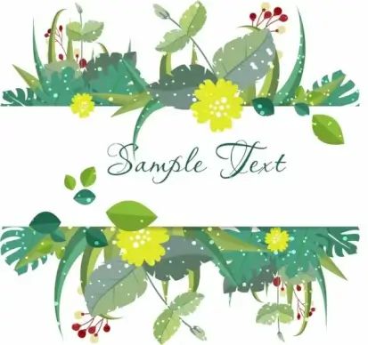 nature background flowers leaves decoration upside down design