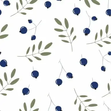 nature background fruit leaves icons repeating design