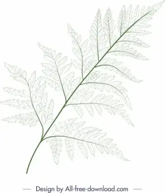 nature background green leaf branch sketch