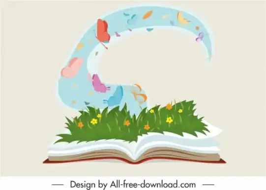 nature book icon dynamic 3d decor