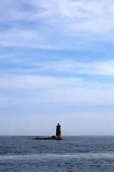 nature ocean water lighthouse sky clouds seascape