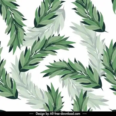nature pattern bright green leaves classic blurred decor
