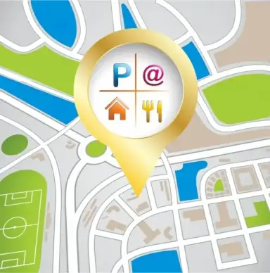 navigation map background shiny oval city layout
