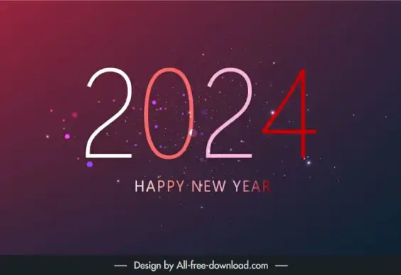 new year 2024 backdrop template elegant flat dark universe