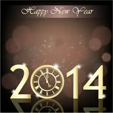 New Year clock 2014