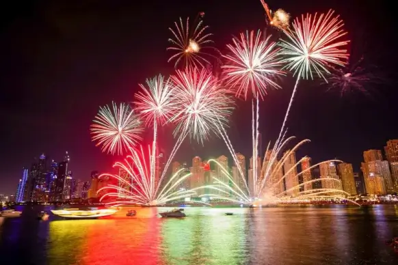 new year festive picture sparkling fireworks scene 