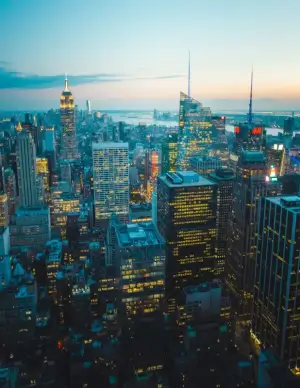 new york city landscape picture modern architectures high view