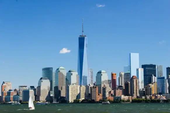 new york city scenery picture elegant modern seaside skyscrapers 