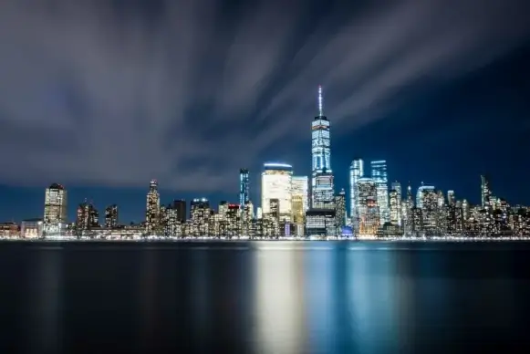 new york city scenery picture elegant peaceful nighttime 
