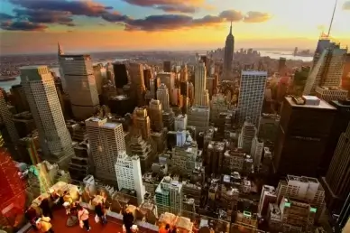 new york sunset hdr