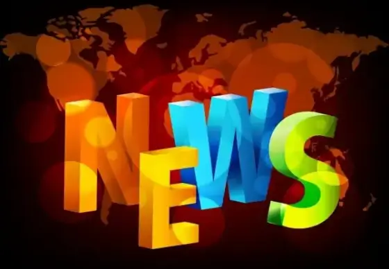 news background 3d multicolored texts decoration bokeh design