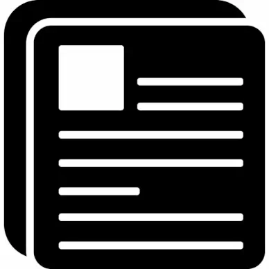 newspaper sign icon flat dark contrast black white geometric outline