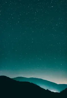 night mountain scenery picture starry night sky mountain range