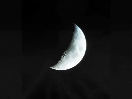 night sky backdrop picture crescent contrast