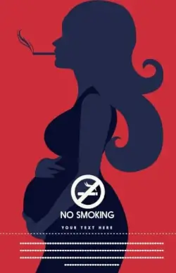 non smoking banner pregnant icon silhouette design