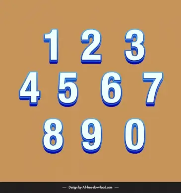number design elements elegant simple plain  