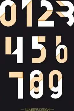 numbers background modern flat contrast decor