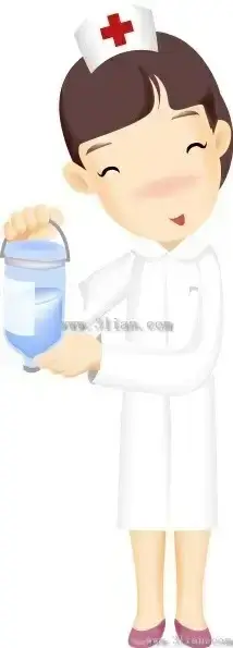 nurse cartoon character vector