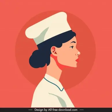 nurse character design element flat cartoon