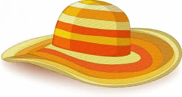 object background woman hat icon colored 3d design
