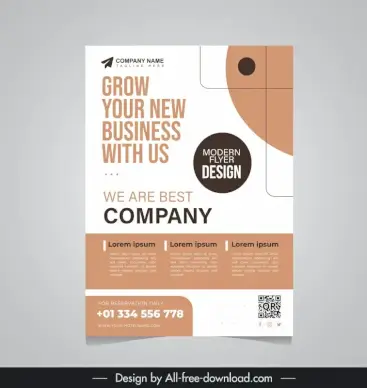 objects flyer template flat classic
