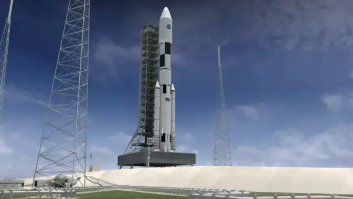 observation clip of modern rocket launched into sky