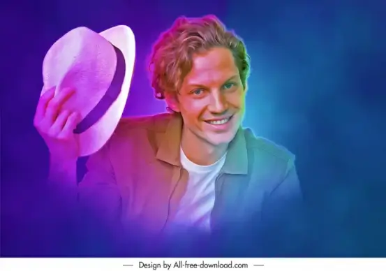 oil painting portrait dynamic realistic man