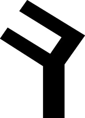 Old Turkic Letter K clip art