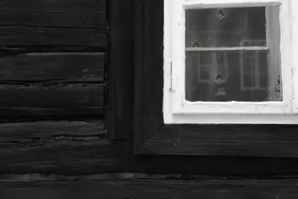 old window and wall
