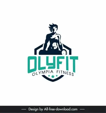 olyfit logo template silhouette decor  