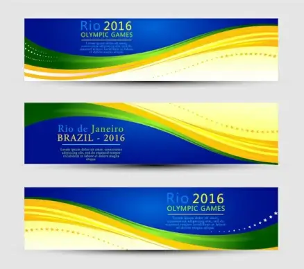 olympic rio de janeiro 2016 banner design templates